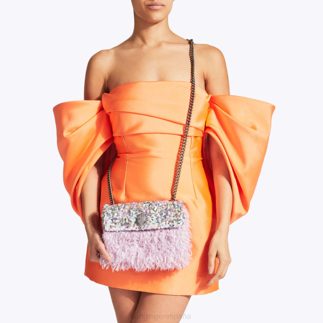 Kurt Geiger mujer londres lentejuelas medio kensington 2LPR43 | bolsas combinación rosa